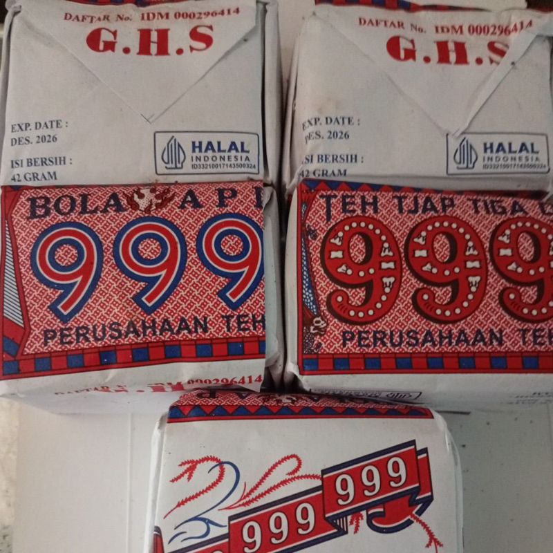 

Paket 5 pcs Teh 999 Kemasan Besar 42 gr