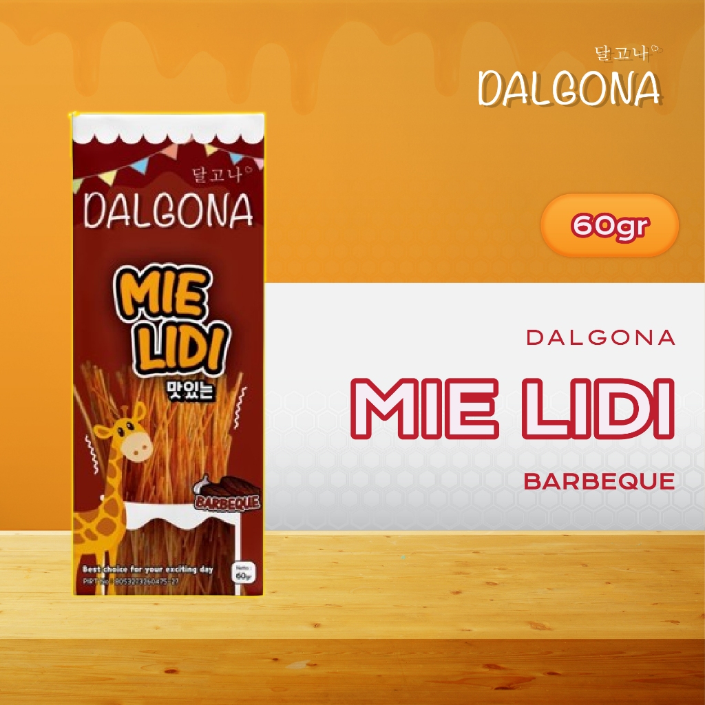 

Dalgona - Mie Lidi cemilan instan rasa bbq / 60 gram