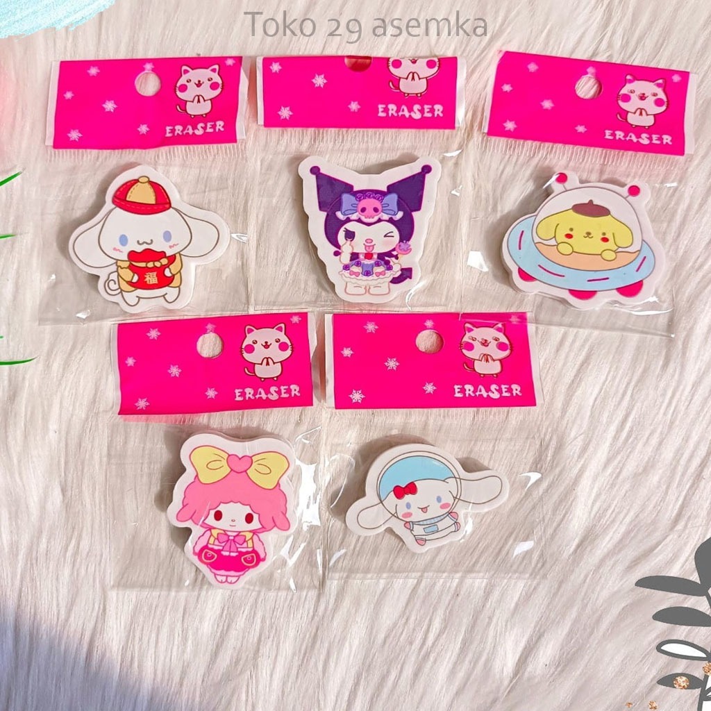 

PENGHAPUS GEPENG SANRIO SATUAN ER-1243 KARAKTER ERASER HAPUSAN PENSIL SETIP STIP ALAT TULIS SEKOLAH