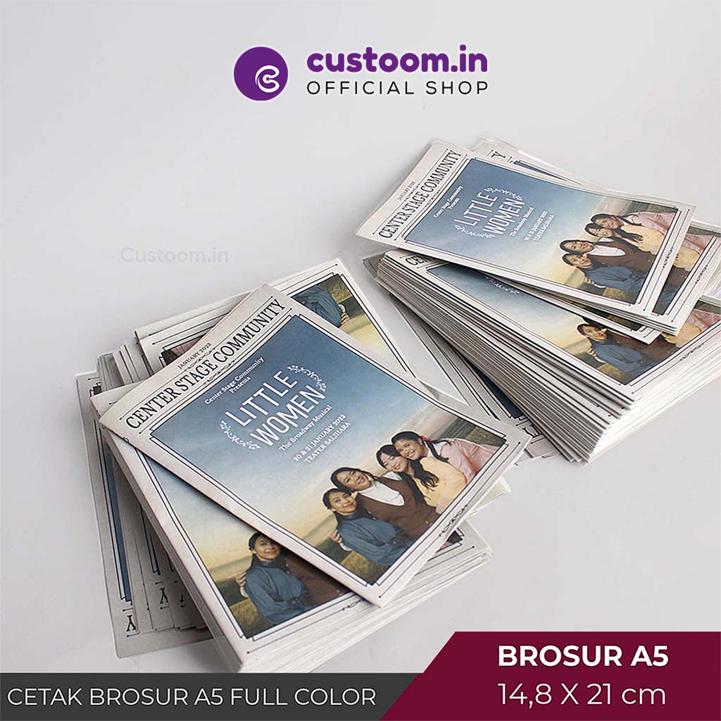

Cetak Brosur A5 (14,8x21 cm) #Art Paper 150 gsm - Full Color - Custom | Custoom.in