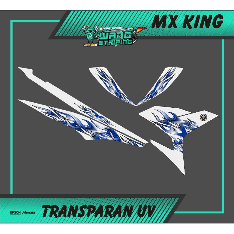 STRIPING STICKER MX KING TRANSPARAN VERSION LIVERY API ARAI