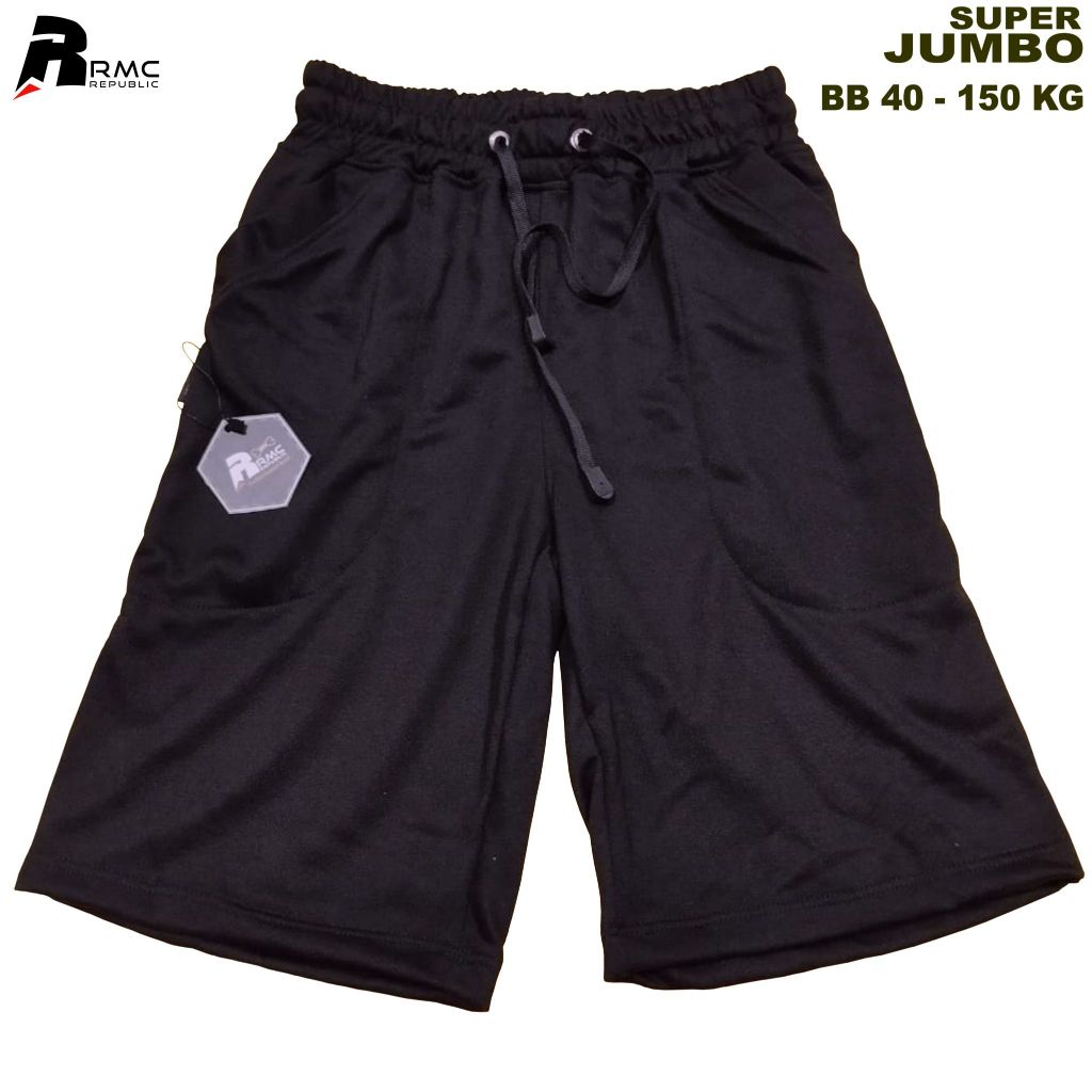 RMC Republic Boardshort Black Big Size Short Pants Unisex Hitam Celana Pendek Pria Wanita Jumbo