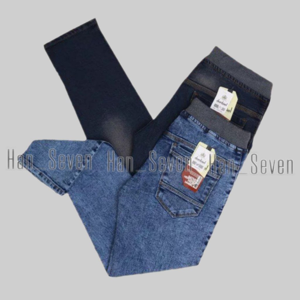 celana jeans pria pinggang karet/jeans pria slimfit/celana jeans pria panjang pinggang karet