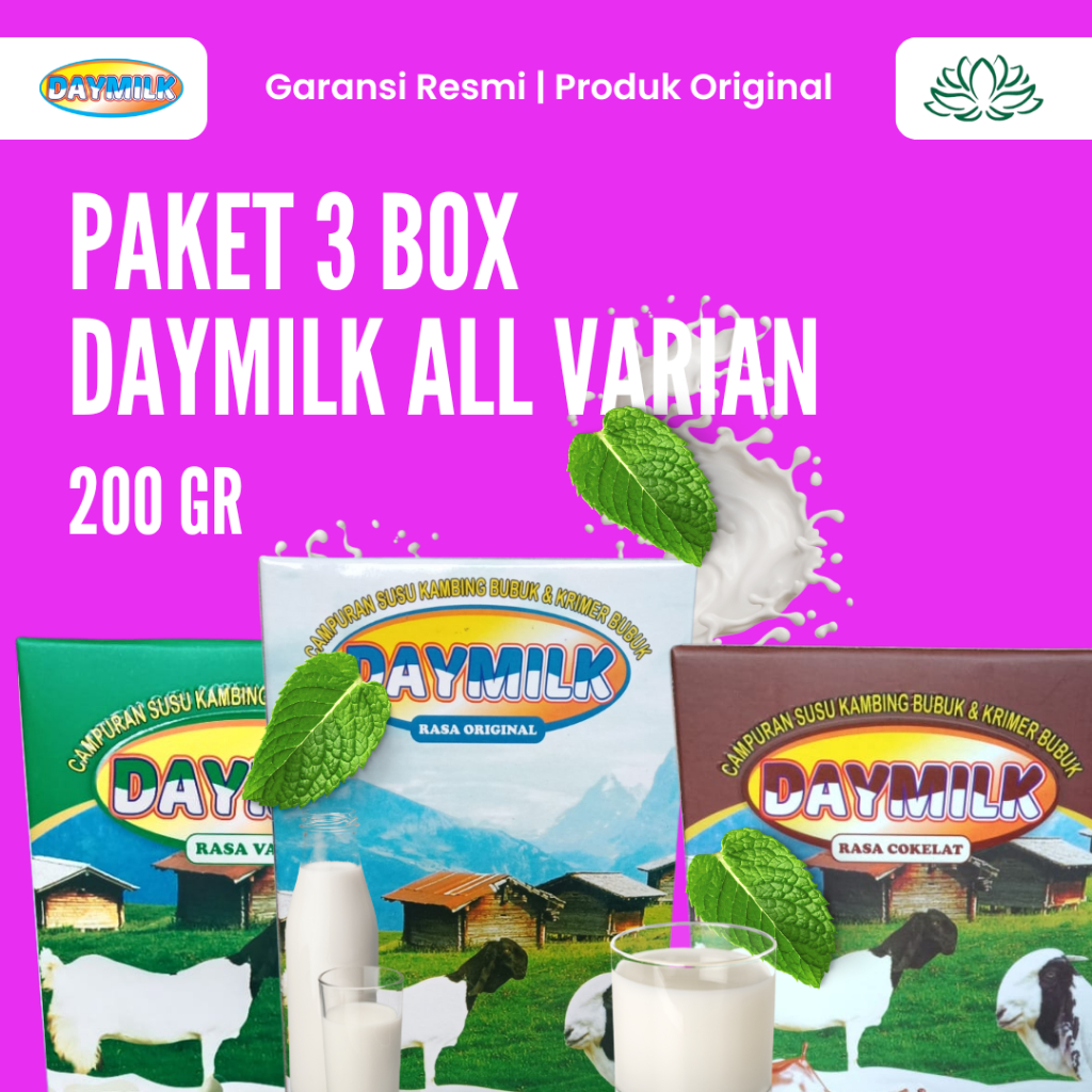 

DAYMILK Rasa Original Cokelat Vanila - Susu Untuk Tingkatkan Antibodi Tubuh - 200gr Halal BPOM