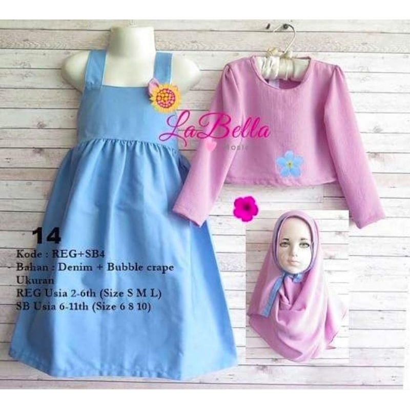 baju gamis anak perempuan merk labella