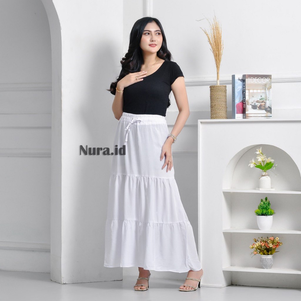 ROK CANDA TUTU RAYON PREMIUM / ROK CANDA TUTU RAYON PREMIUM ABU-ABU MANGGIS PUTIH HITAM CREAM