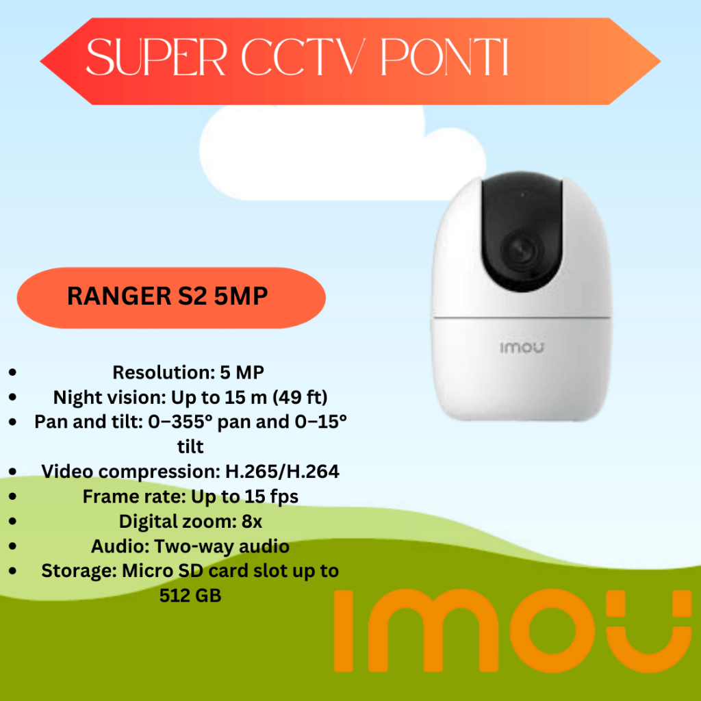 CAMERA CCTV WIFI IMOU RANGER 2 5MP
