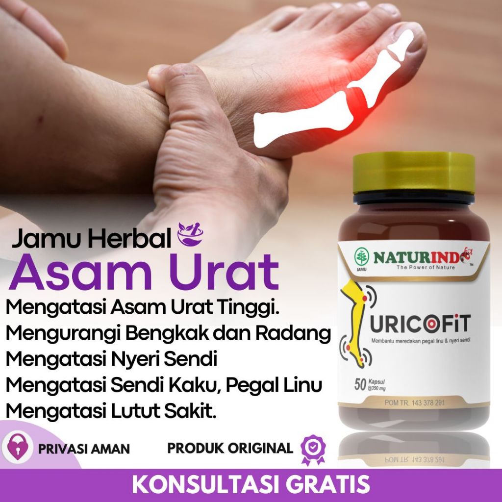 Obat Asam Urat Obat Herbal Asam Urat Obat Kesemutan Jamu Herbal Asam Urat Alami Uricofit Naturindo