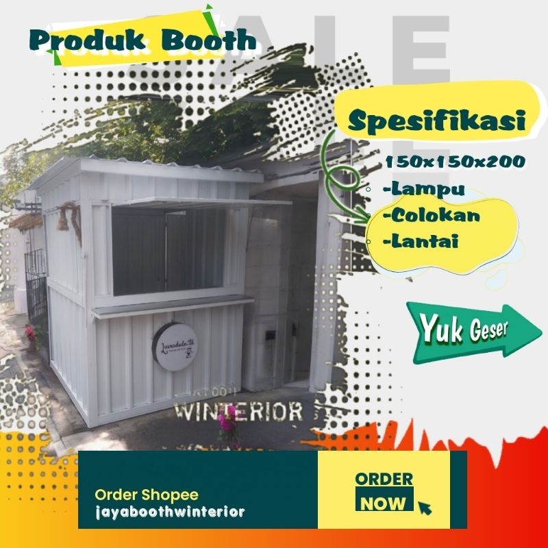 Booth Kontainer / 150X150X200 / Booth Container / Booth Stand / Booth Bajaringan / Gerobak Kontainer