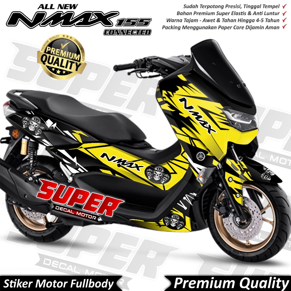 TERBARU Stiker Decal Yamaha Nmax 2020 2021 2022 Full Body Variasi Skull Keren