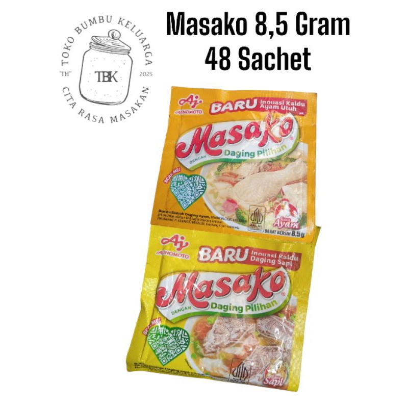 

Masako 48 Pcs Kaldu ayam - Sapi Ajinomoto Bumbu Penyedap Instan 8,5 g