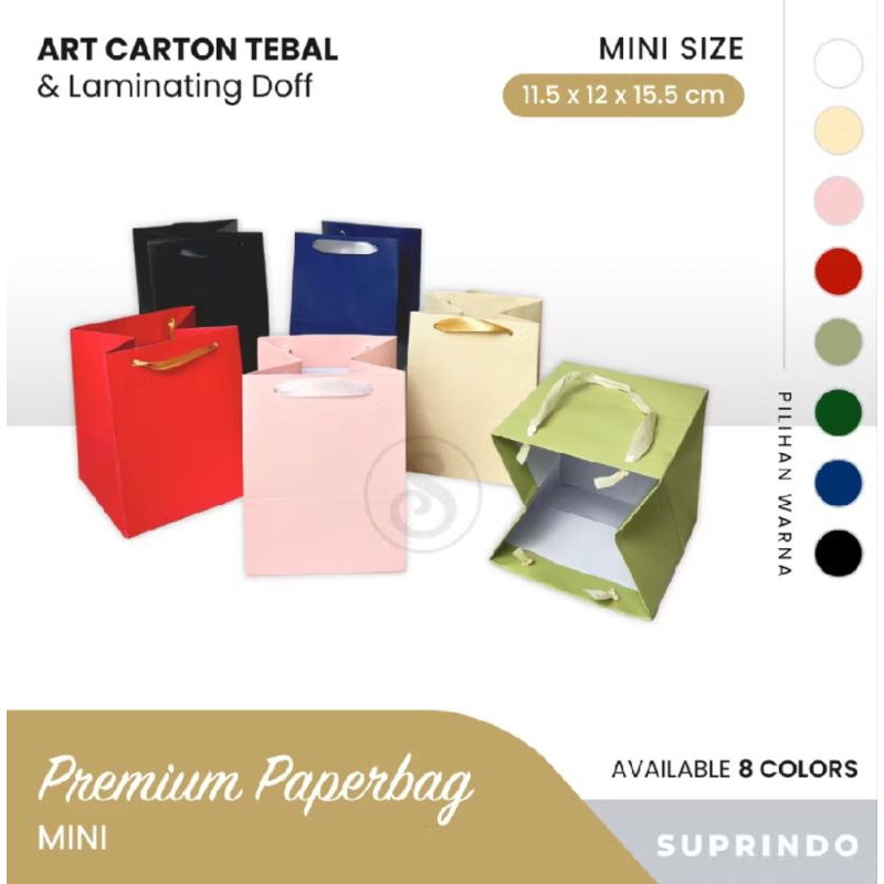 

Premium Paper Bag Mini Uk. 11.5x12x15.5 Cm