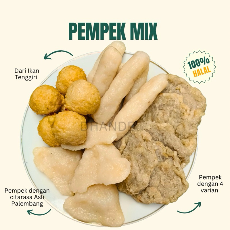 

Pempek Ikan tenggiri kecil / Pempek Palembang Asli / Pempek kecil campur