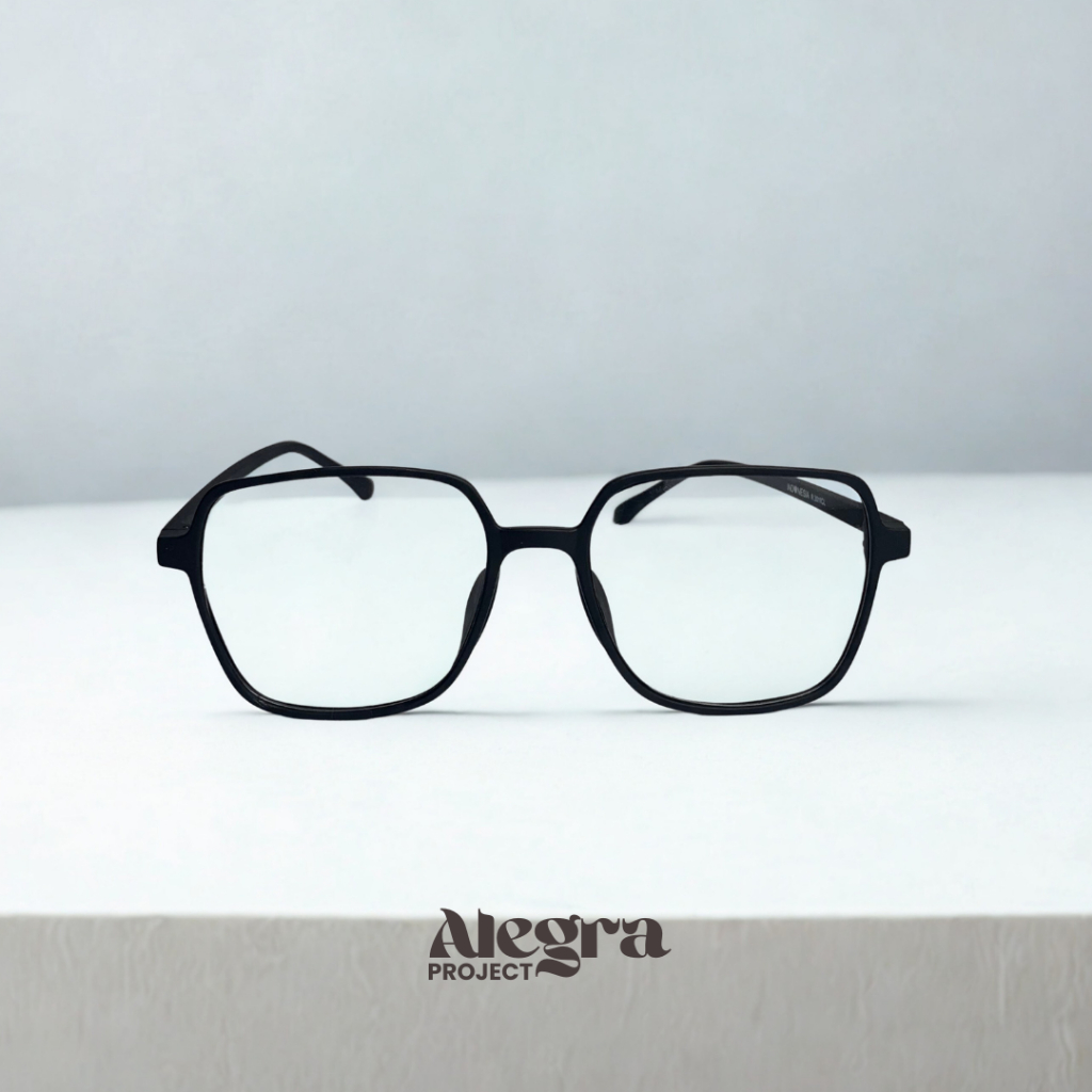 Kacamata  Kotak Wanita Pria Frame Jelly Clear