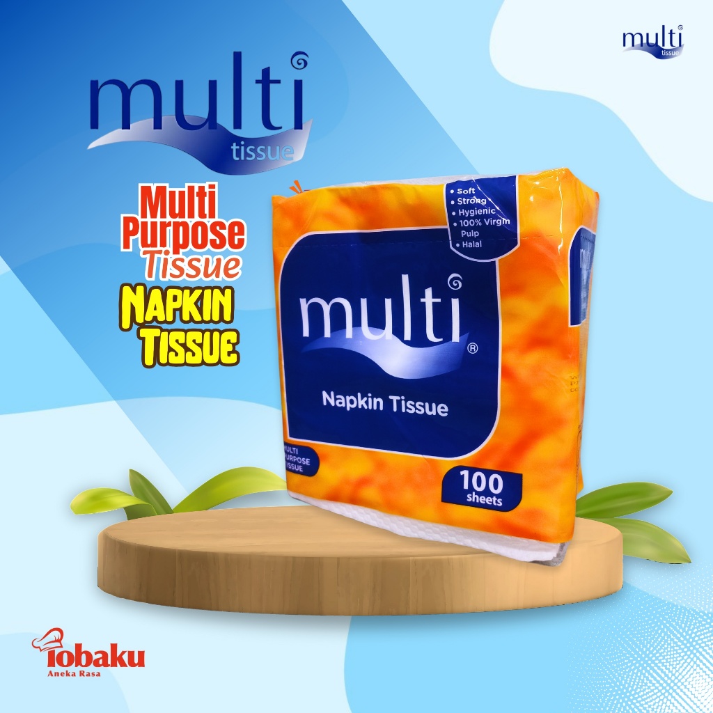 MULTI Napkin Tissue - Multi Purpose Tissue 100 sheets x 1ply