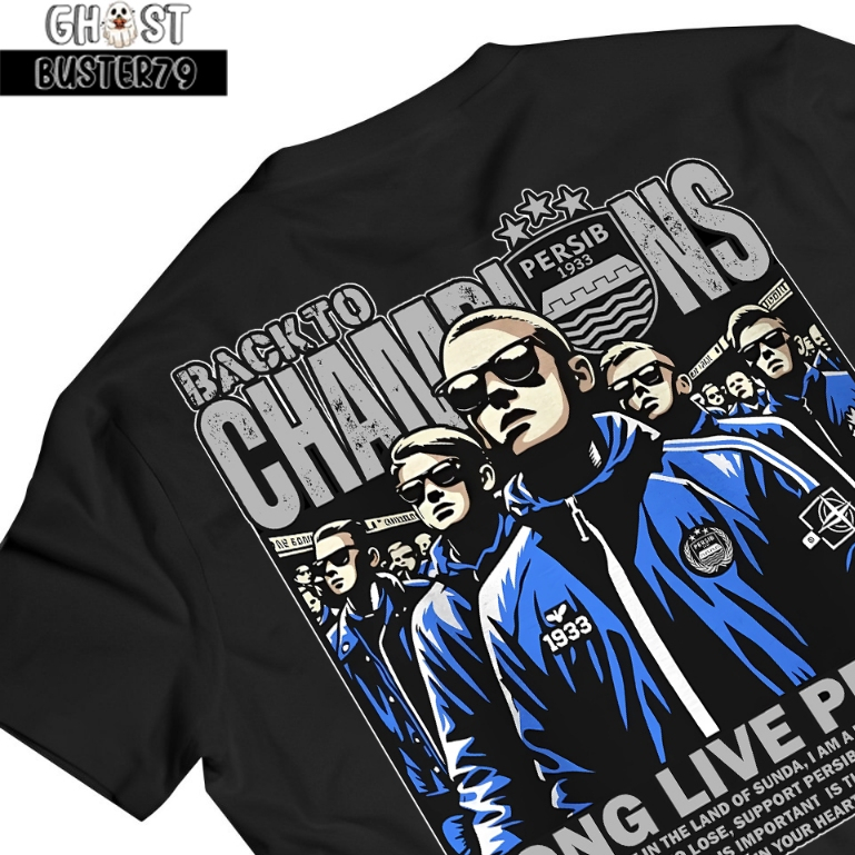 KAOS DISTRO PRIA "PERSIB TO CHAMPIONS" BAJU KAOS DISTRO COWOK PRIA PERSIB KAOS DISTRO WANITA PRIA BA