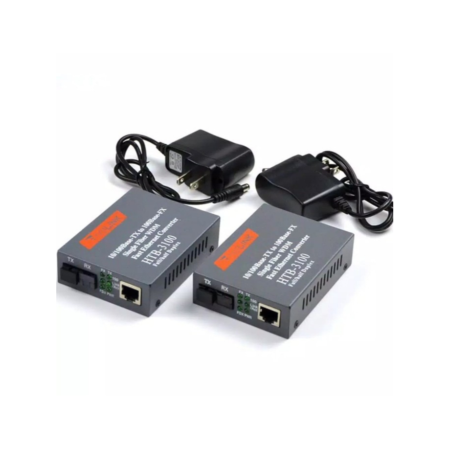 Netlink HTB 3100 Fiber Optic To Lan Media Converter A+B 1Set Net Link / Converter