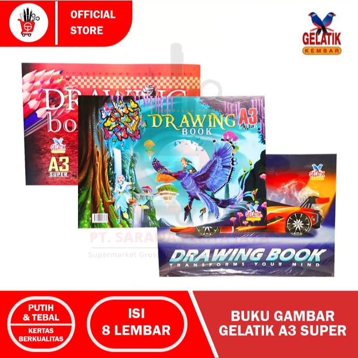 

Drawing Book | Buku Gambar Gelatik Kembar A3 Super (1pcs)
