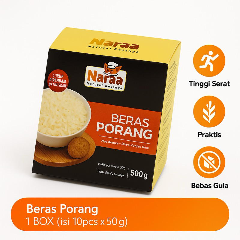 

Naraa Beras Porang Kemasan Sachet @50 Gram