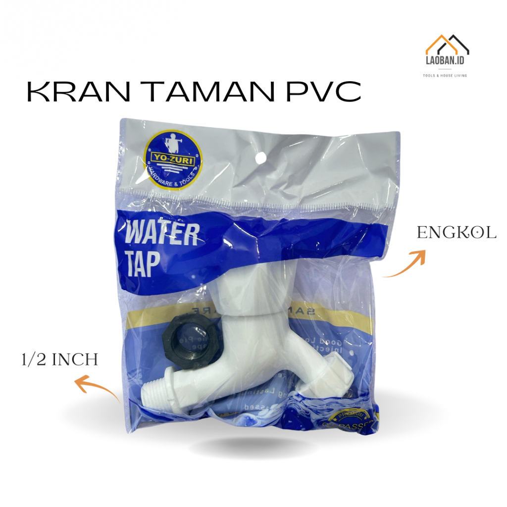 GROSIR KERAN KRAN AIR PVC PLASTIK TAMAN JUMBO 1/2 3/4