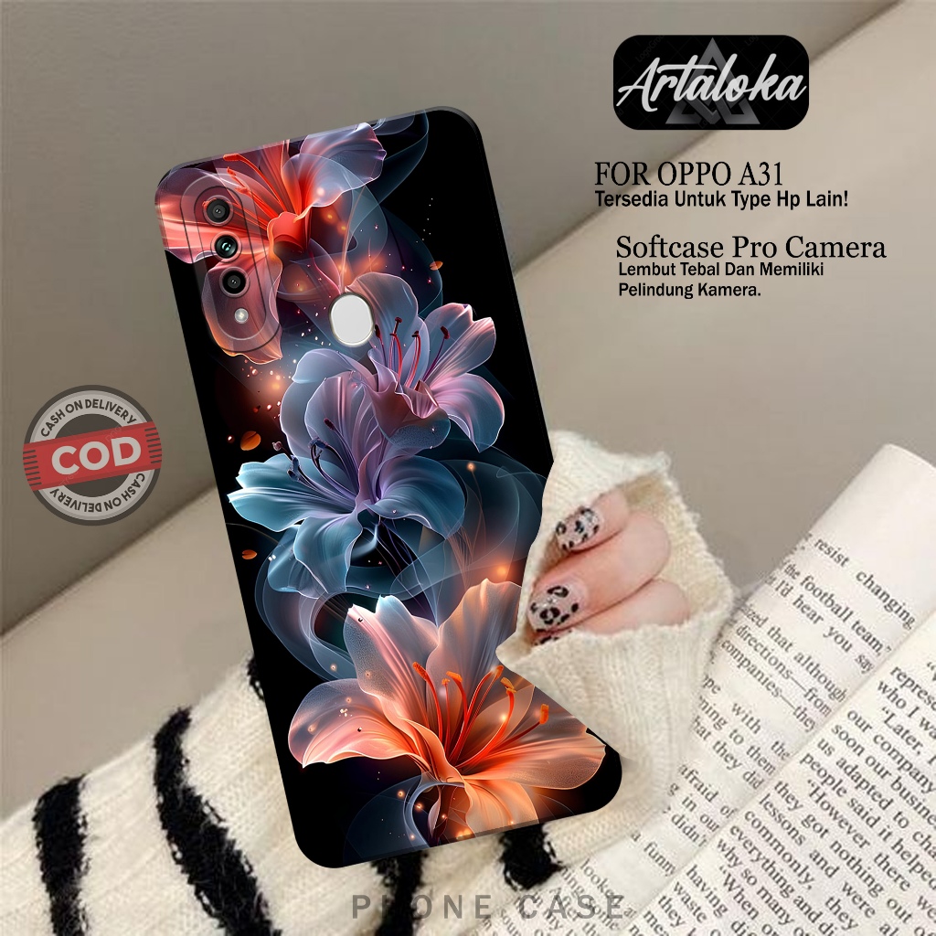 Case Hp Oppo A31 - Fashion Case Bunga - Softcase Oppo A31 - Casing Oppo A31 - Kesing Oppo A31 - Sili