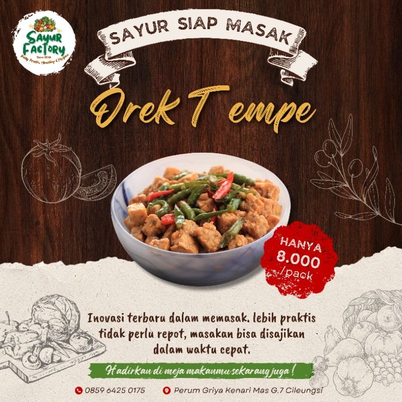 

Paket Siap Masak Orek Tempe Basah