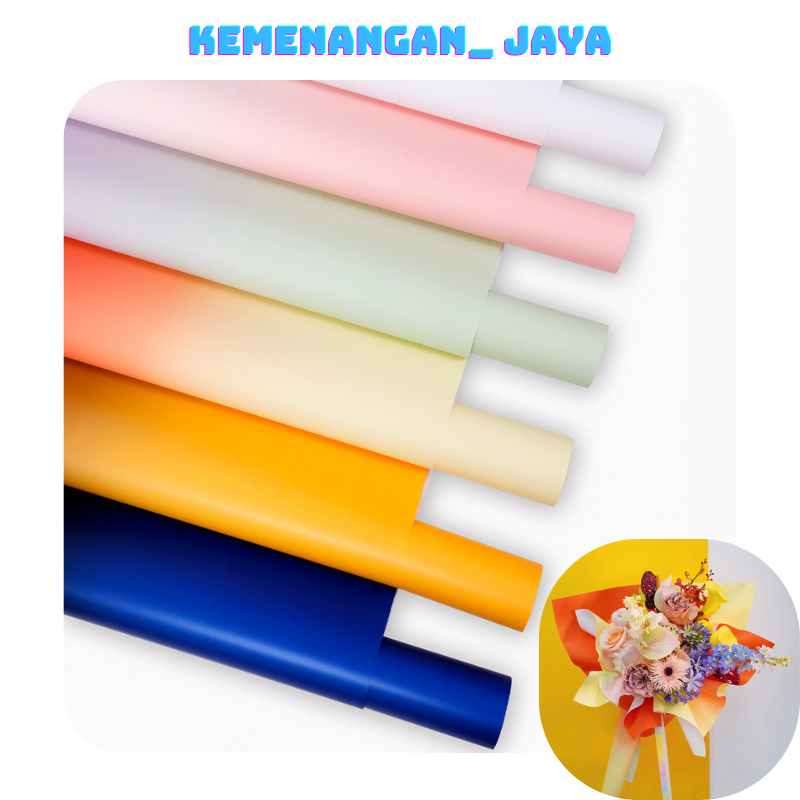 

Kertas Buket Bunga Dua Warna Flower Wrapping Gradient Color Cellophane Waterproof KB033