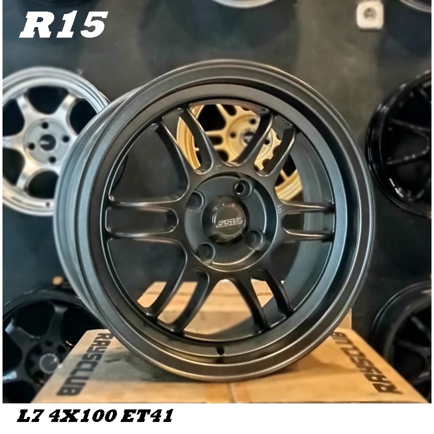 velg r15 ssw rpf velg mobil ring 15 lebar 7 pcd 4x100 et41 tuk jazz,yaris,mobilio,freed