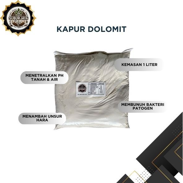 Pupuk Kapur Dolomit 5 KG – Kalsium & Magnesium Premium untuk Tanaman, Ternak, dan Perikanan