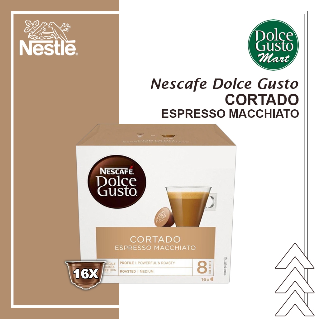 

Capsule Nescafe Dolce Gusto Cortado Espresso Macchiato - Kopi Susu Kapsul Machiato Import