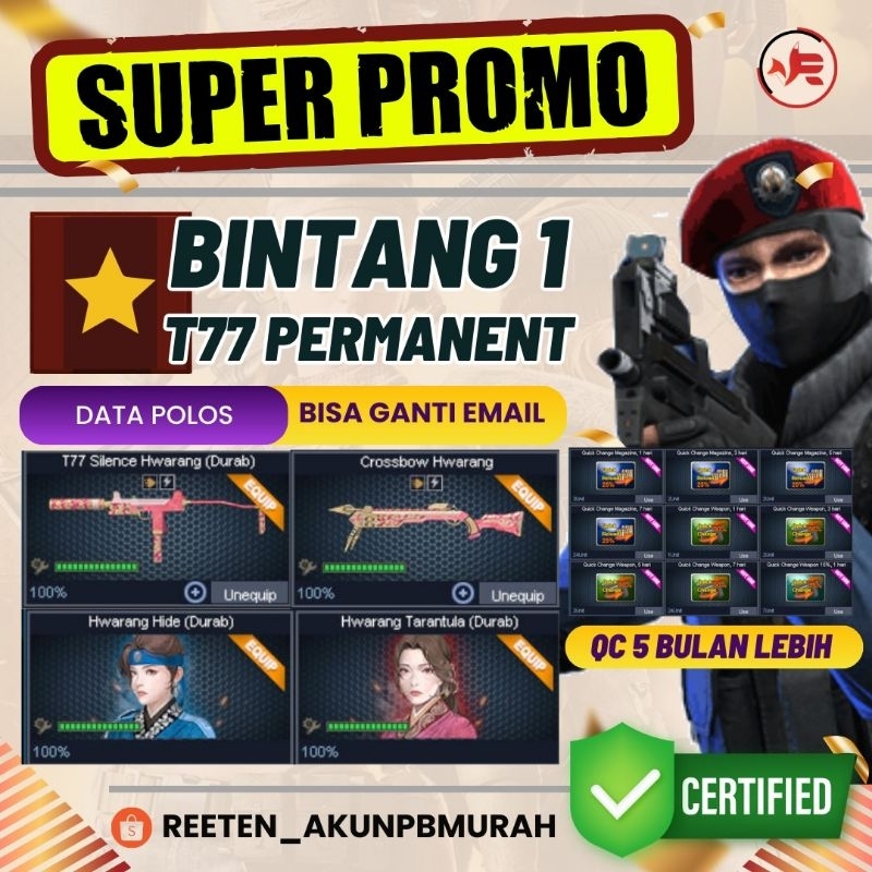 READY CHAR POINT BLANK BINTANG 1 T77 PERMANENT (B1) / CHAR PB MURAH