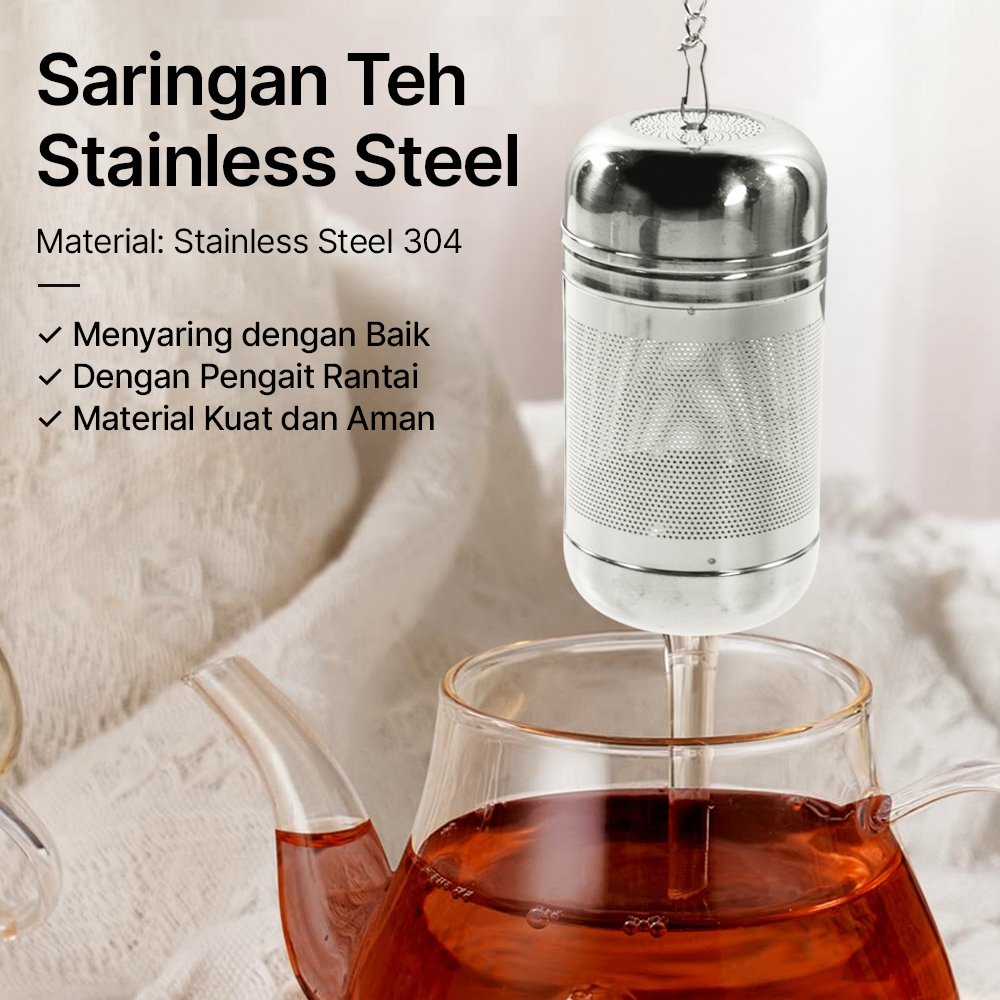 Saringan teh stainless / Saringan Kantung Teh / Saringan Teh Bumbu / Filter Saringan Teh Reusable