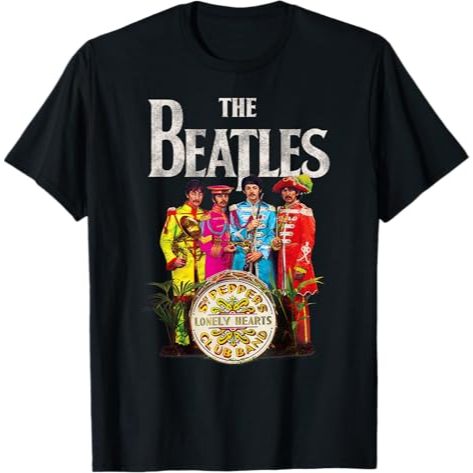 BAJU KAOS - The Beatles Sgt. Pepper's Lonely Hearts Short Sleeve T-Shirt