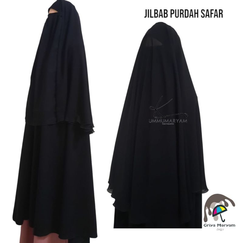 Jilbab Purdah Safar JETBLACK/jetblack bonanza/jetblack leuwitex