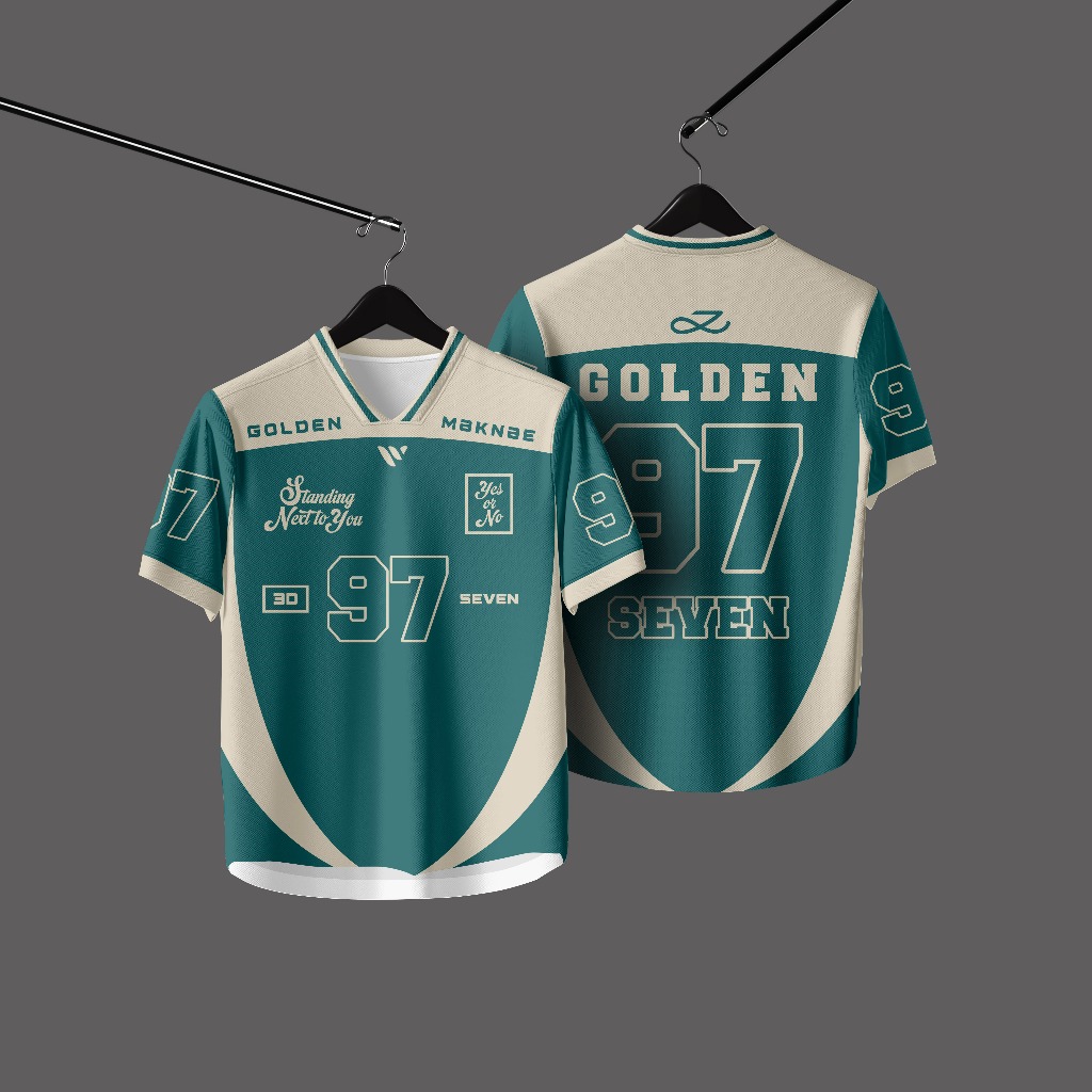 WPQ - JERSEY GOLDEN JUNGKOOK - OVERSIZE - KAOS JERSEY NONGKRONG