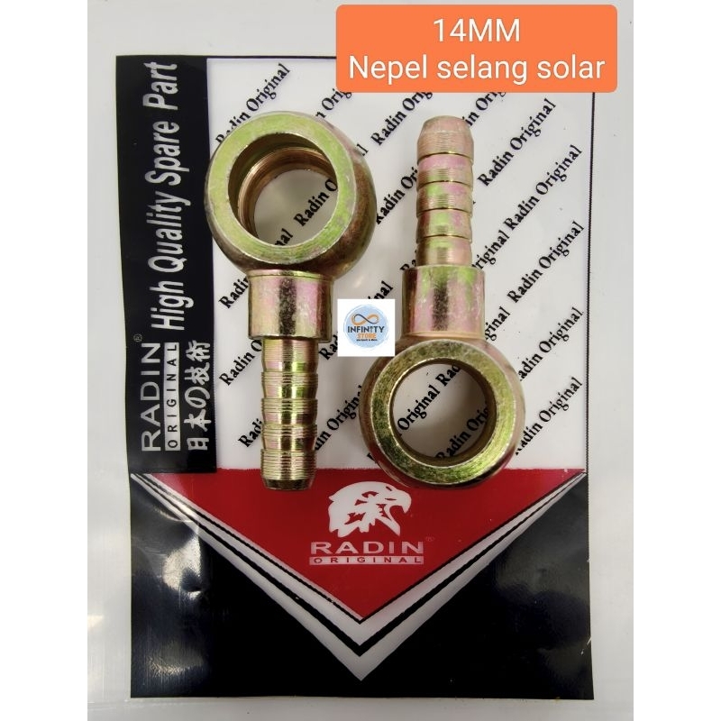 14MM Nepel selang solar - nepel raket / banjo Radin
