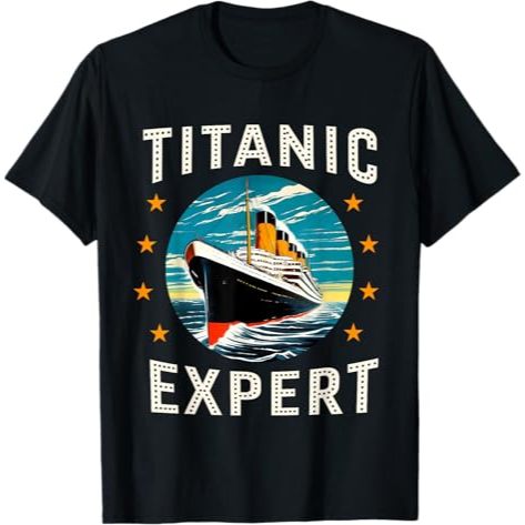 BAJU KAOS - Titanic Expert Funny RMS Titanic Birthday Merch Kids Boys T-Shirt