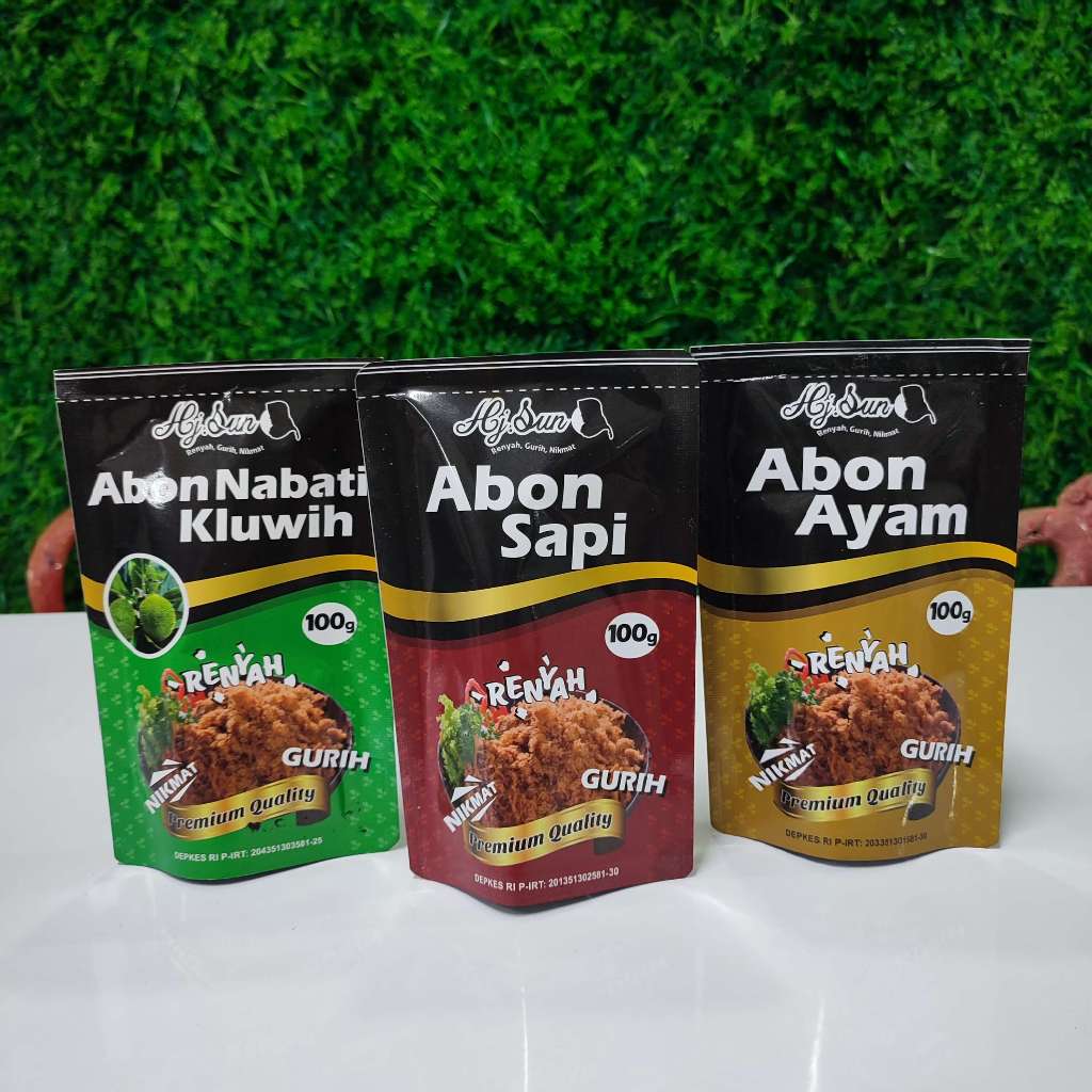 

Abon Hj. Sun 100g | Abon Sapi, Abon Ayam, Abon Nabati Kluwih – Renyah Gurih Premium