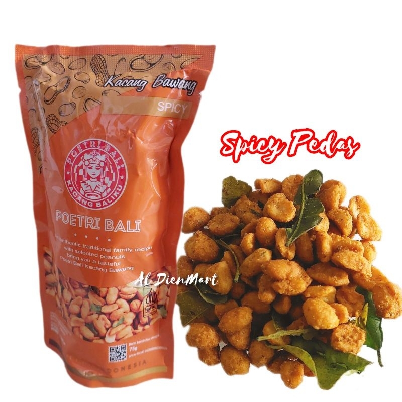 

Kacang Poetri Bali Pedas Spicy 75gr Snack Premium Peanuts Pouch