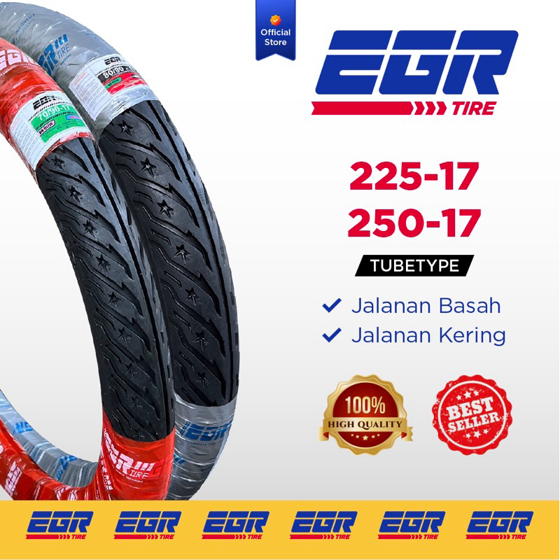 EGR TIRE ban luar motor Vario Supra Vega Revo Jupiter velg 17 ukuran 225-17 & 250-17