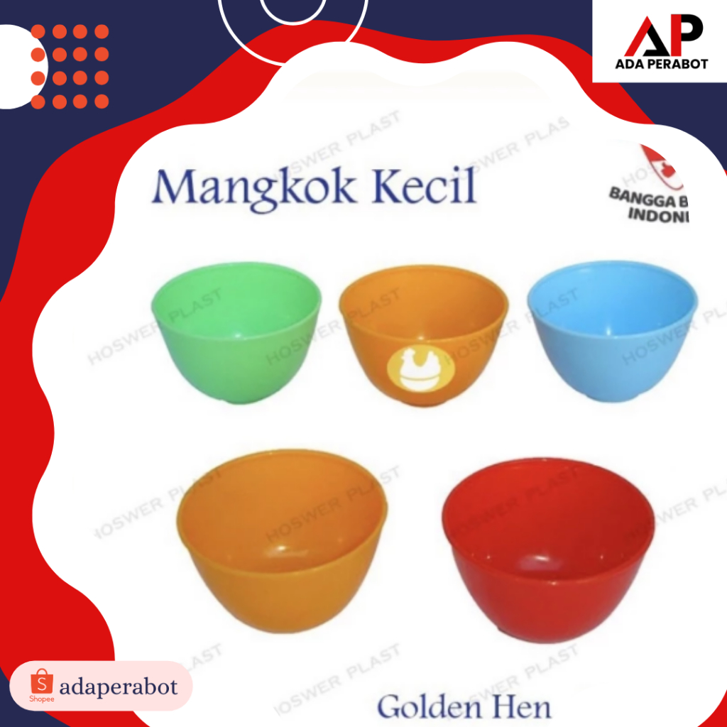 MANGKOK KECIL PLASTIK GOLDEN HEN / GELAS PEMPEK / MANGKOK PEMPEK / BOWL GP-03