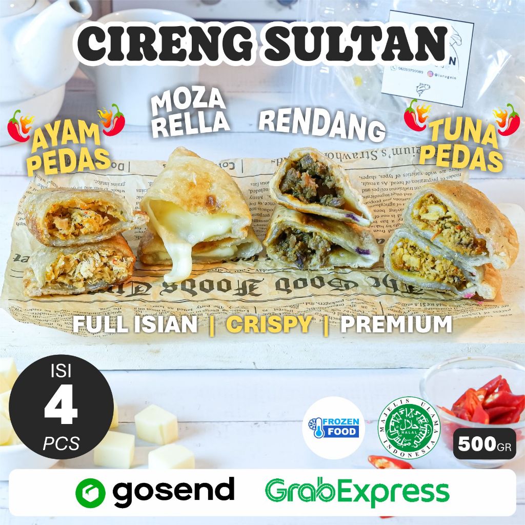

Lurugein - CIRENG SULTAN Banyak Pilihan Rasa Bahan Premium ISI 4pcs Frozen Food FULL ISIAN