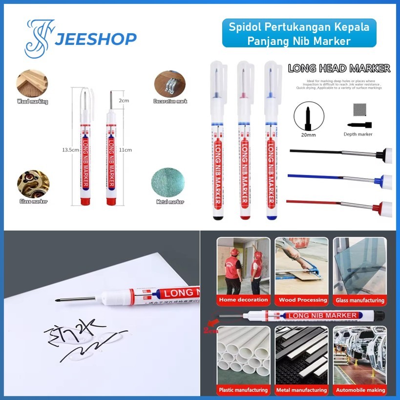 

Spidol Pertukangan Nib Marker Alat Tulis Penanda Ubin Spidol Long Nib Head Marker Serbaguna