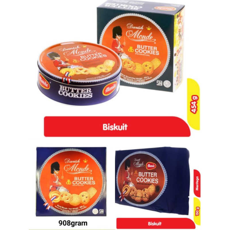 

Monde Butter Cookies 454g | 150g | 908g