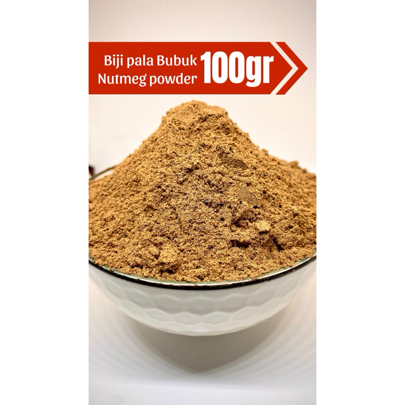 

Biji pala bubuk asli isi 100 gram - nutmeg powder - rempah - bumbu dapur kwalitas premium