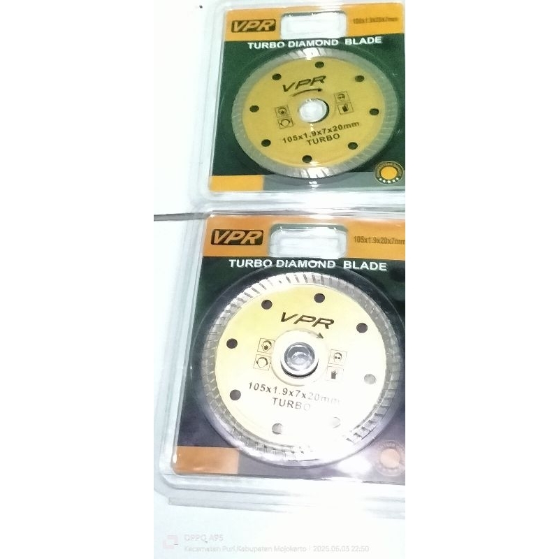 Mata Gerinda Potong Keramik/Granit VPR Turbo Diamond BLade