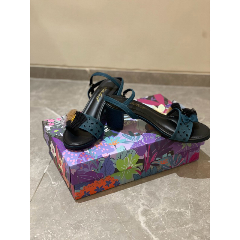 NEW Ittaherl Katnis 60 mm Block Heels Strap Aegean size 37