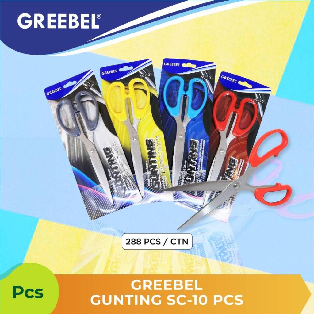 

[PAPERANDPLAY] GREEBEL GUNTING Besar | Scissors | Gunting SC-10 | Gunting Stainless / Anti Karat