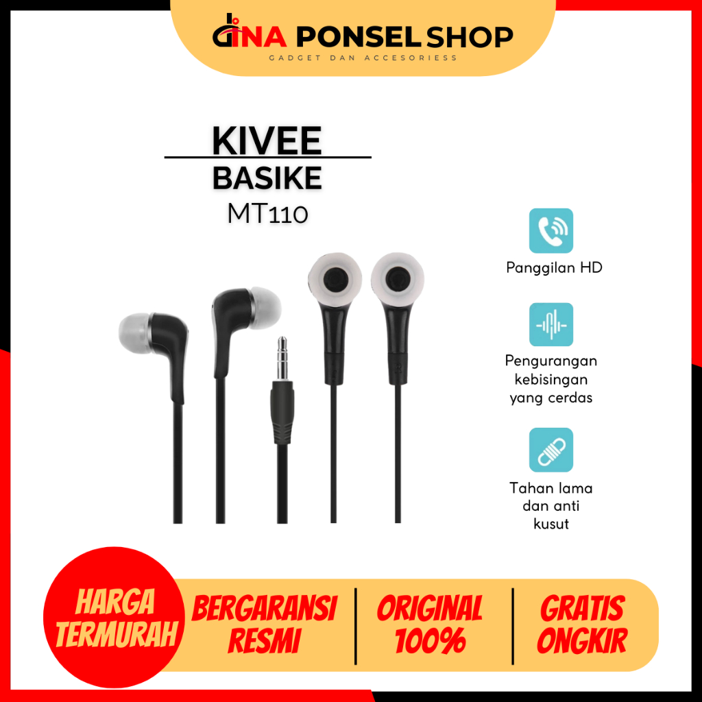 KIVEE BASIKE MT110 Headset Kabel Original