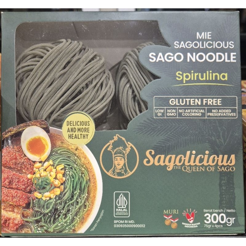 

Mie Sagolicious SAGOLICIOUS Sago Noodle Spirulina 300g - RM (Can Use Vegan / Dapat Untuk Vegetarian).